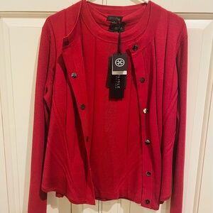 Carlisle Merino Wool Twinset in Pink Lady